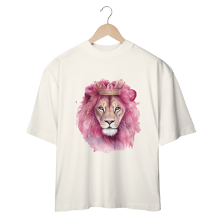 Nome do produto CAMISA OVERSIZED | LEÃO DA TRIBO DE JUDÁ ROSA