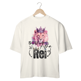 Nome do produto CAMISA OVERSIZED | LEÃO ROSA - SOU FILHA DO REI