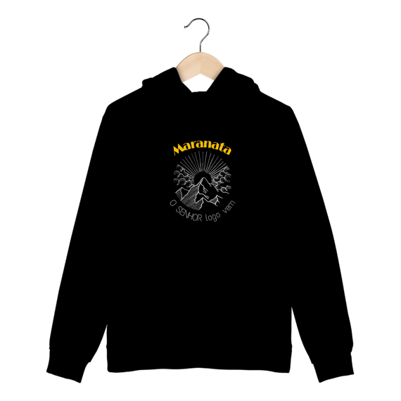 MOLETOM CANGURU | MARANATA - O SENHOR LOGO VEM