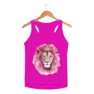 Nome do produto REGATA FEMININA SPORT DRY UV | LEÃO DA TRIBO DE JUDÁ ROSA