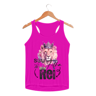Nome do produto REGATA FEMININA SPORT DRY UV | LEÃO ROSA - SOU FILHA DO REI