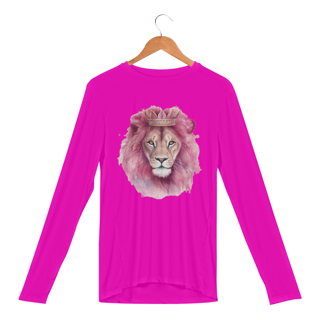Nome do produto CAMISA MANGA LONGA SPORT DRY UV | LEÃO DA TRIBO DE JUDÁ ROSA