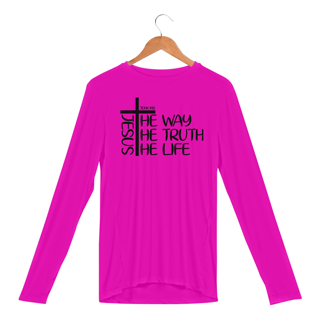 Nome do produto CAMISETA MANGA LONGA SPORT DRY UV| JESUS THE WAY + THE TRUTH + THE LIFE