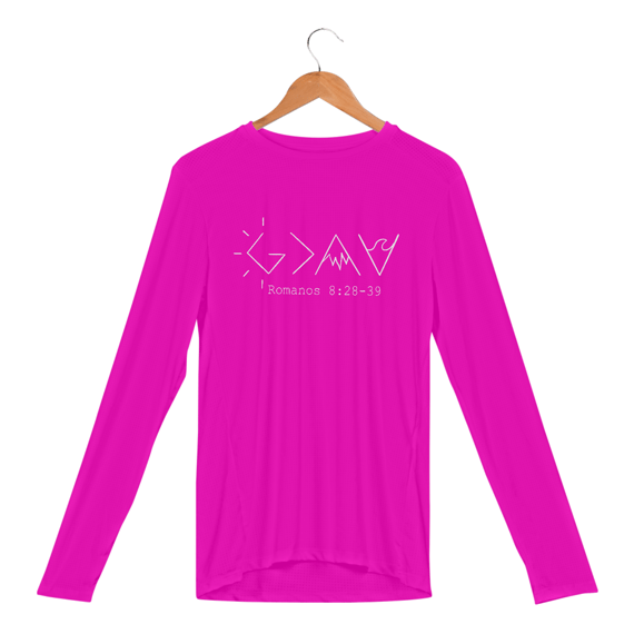 CAMISETA MANGA LONGA SPORT DRY UV | ROMANOS 8:28 