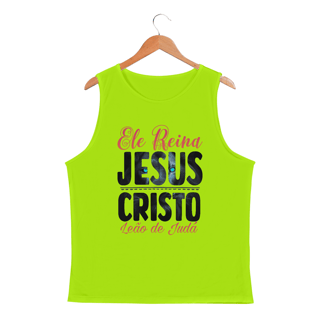 Nome do produto REGATA MASCULINA SPORT DRY UV BABY LONG SPORT DRY UV | ELE REINA JESUS CRISTO LEÃO DE JUDÁ