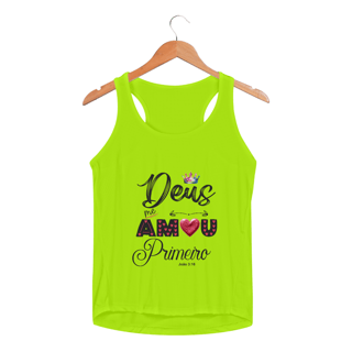 Nome do produto REGATA FEMININA SPORTV DRY UV | DEUS ME AMOU PRIMEIRO JOÃO 3:16