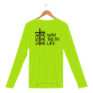 Nome do produto CAMISETA MANGA LONGA SPORT DRY UV| JESUS THE WAY + THE TRUTH + THE LIFE