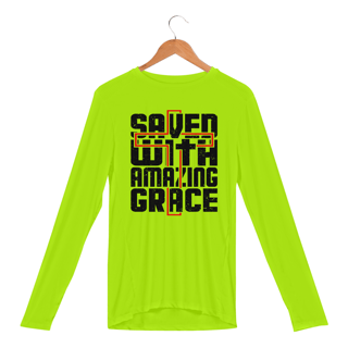 Nome do produto CAMISETA MANGA LONGA SPORT DRY UV | SAVED WITH AMAZING GRACE