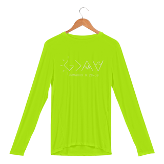 Nome do produto CAMISETA MANGA LONGA SPORT DRY UV | ROMANOS 8:28 