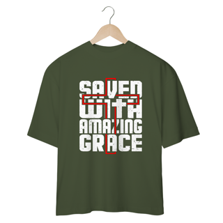 Nome do produto CAMISA OVERSIZED | SAVED WITH AMAZING GRACE