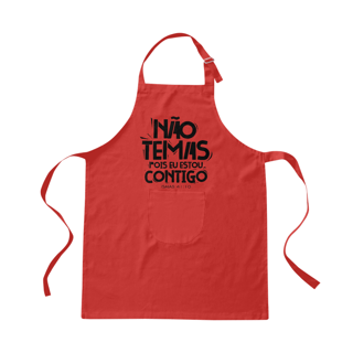 Nome do produto AVENTAL BRIM | NÃO TEMAS, POIS ESTOU CONTIGO ISAIAS 41:10