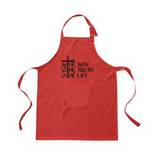 Nome do produto AVENTAL BRIM | JESUS  THE WAY + THE THUTH + THE LIFE