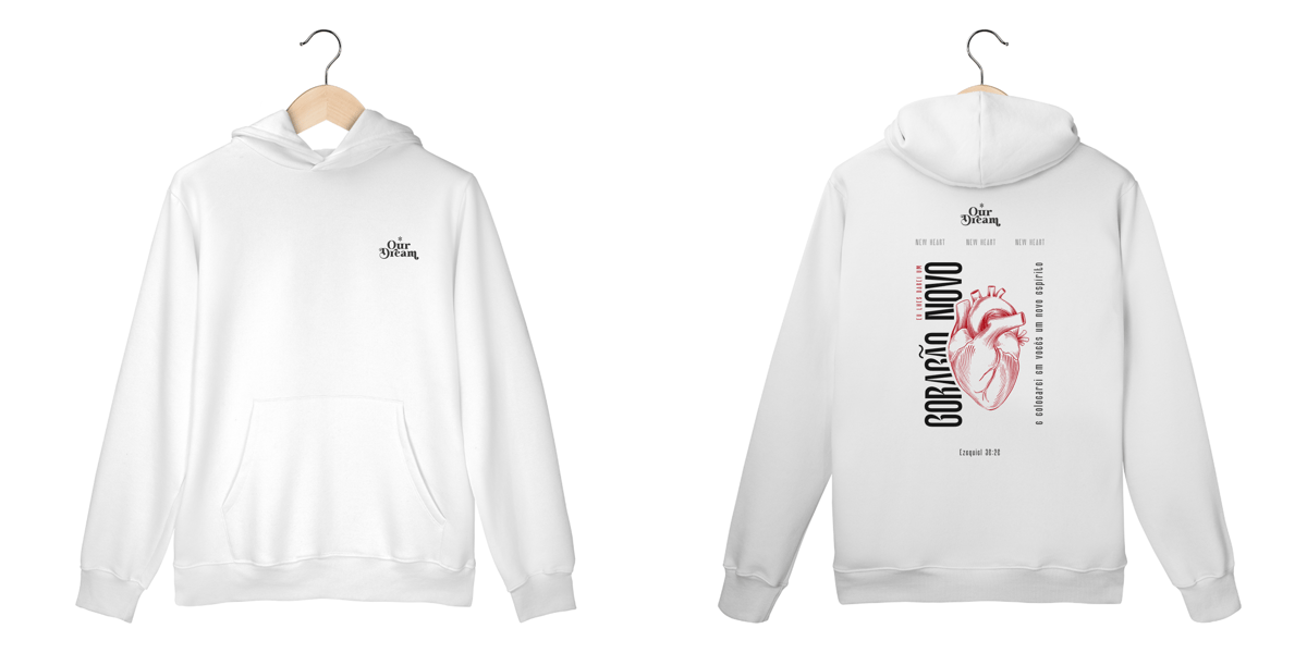 Nome do produto: Moleton fechado canguru - Coração novo