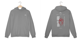 Nome do produto Moleton fechado canguru - Coração novo - Preta