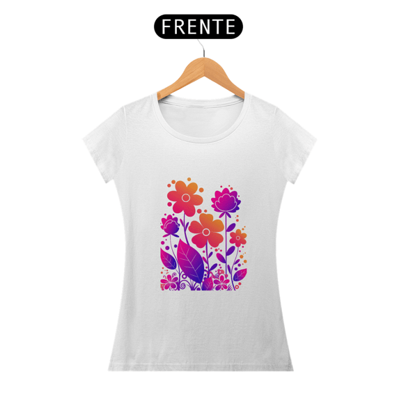 CAMISETA FEMININA ESTAMPA FLORAL