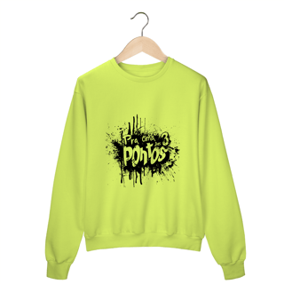 Nome do produto Moletom Fechado Neon Pra Cima dos 3 Pontos - Preto