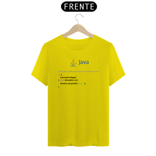 Nome do produto Camiseta Java try/catch