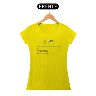 Nome do produto Camiseta Java try/catch