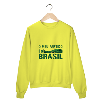 Nome do produto Moletom Fechado O Meu Partido é o Brasil