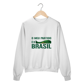 Nome do produto Moletom Fechado O Meu Partido é o Brasil