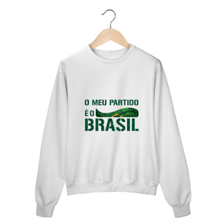 Nome do produto Moletom Fechado O Meu Partido é o Brasil