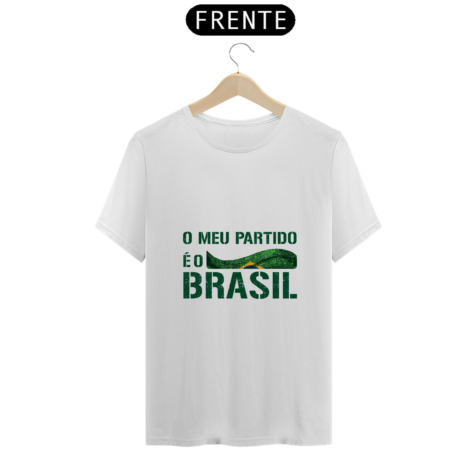 T-Shirt Pima O Meu Partido é o Brasil