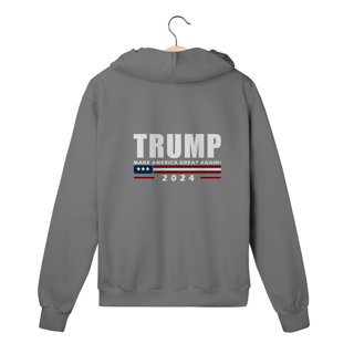 Nome do produto Moletom Aberto Trump Make America