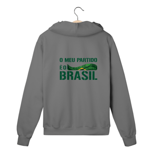 Nome do produto Moletom Aberto O Meu Partido é o Brasil