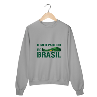Nome do produto Moletom Fechado O Meu Partido é o Brasil