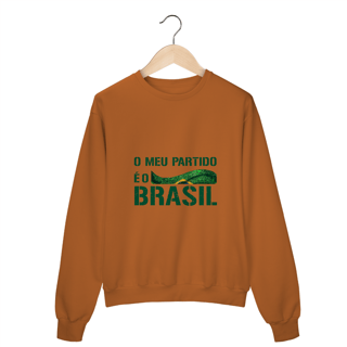 Nome do produto Moletom Fechado O Meu Partido é o Brasil