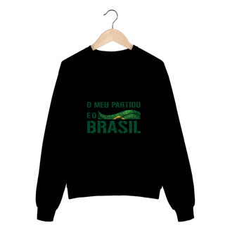 Nome do produto Moletom Fechado O Meu Partido é o Brasil