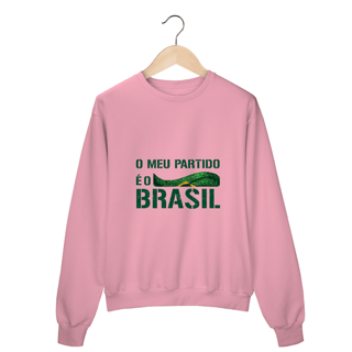 Nome do produto Moletom Fechado O Meu Partido é o Brasil