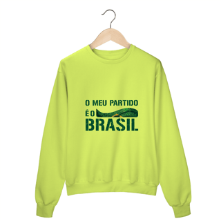 Nome do produto Moletom Fechado O Meu Partido é o Brasil