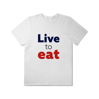 Nome do produtoCamiseta Live to Eat - Jewelry Bonney - Plus Size