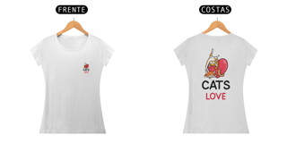 Nome do produto Camiseta Baby Love Cats Stare