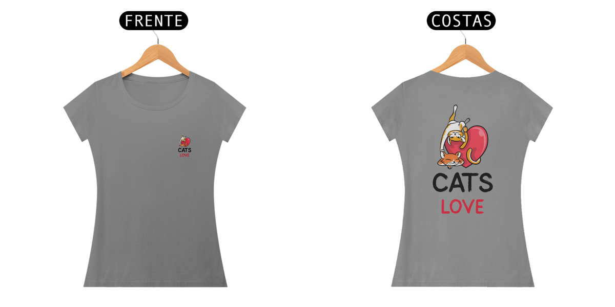 Nome do produto: Camiseta Baby Love Cats Stare