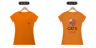 Nome do produto Camiseta Baby Love Cats Stare