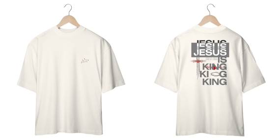 Camiseta Oversized Stare Jesus King Maranata 