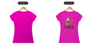 Nome do produto Camiseta Baby Love Cats Stare