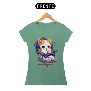 Nome do produto Camiseta Baby Long Cat C Gamer Stare