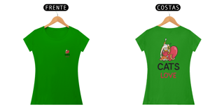 Nome do produto Camiseta Baby Love Cats Stare