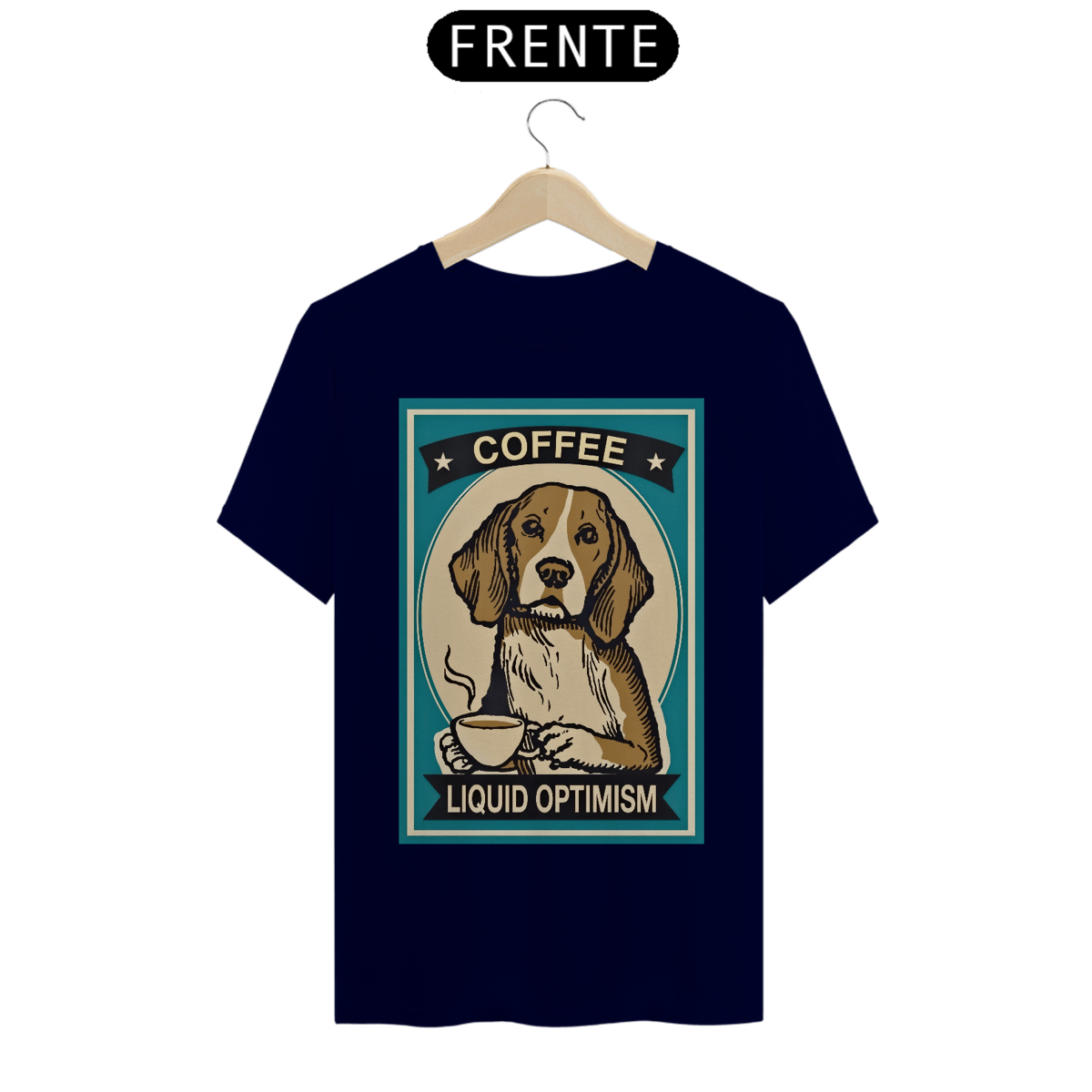 Nome do produto: Camiseta Cachorro café
