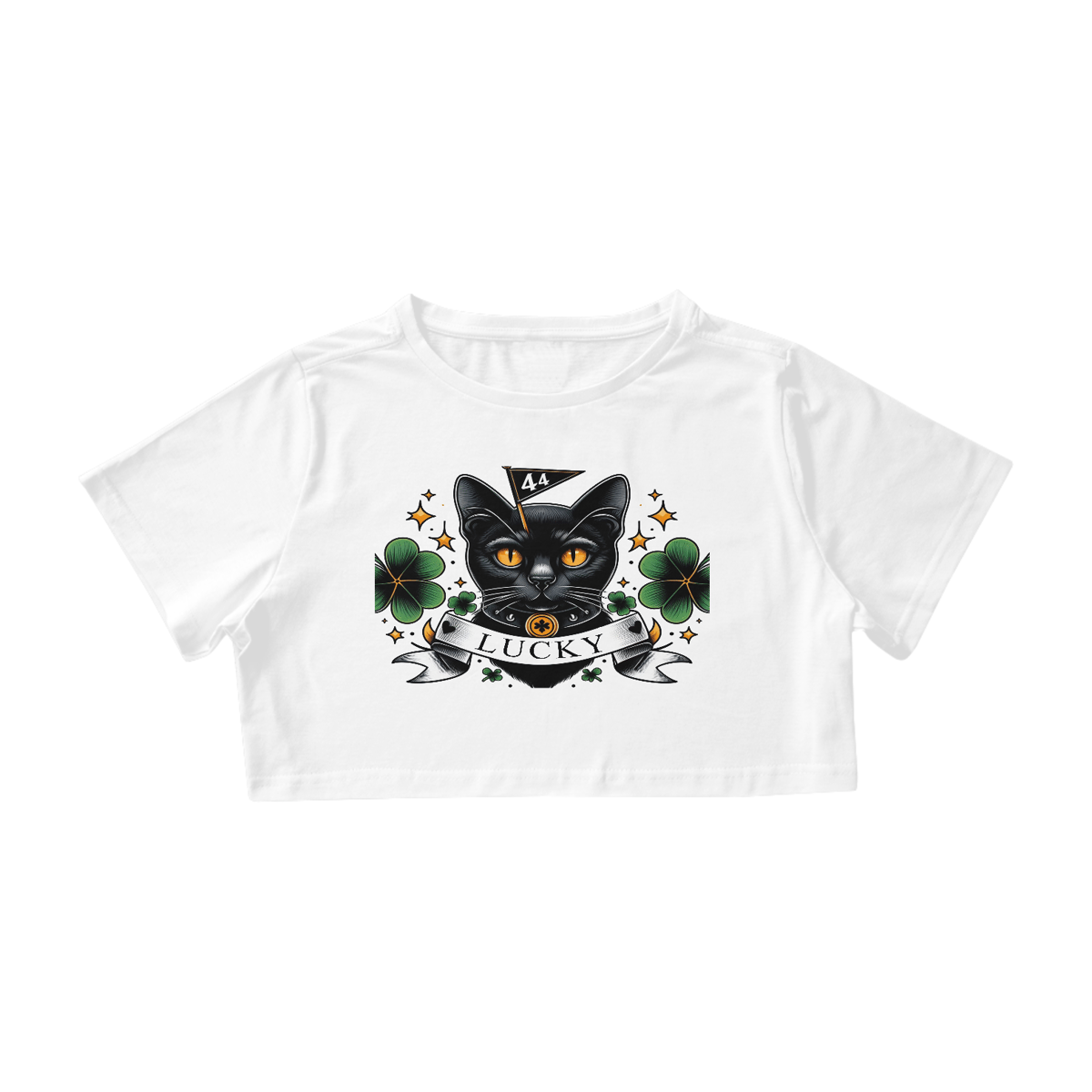 Nome do produto: Cropped Gato Sorte