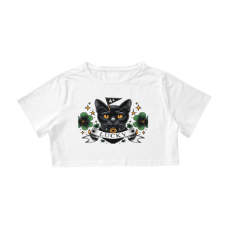 Nome do produto Cropped Gato Sorte