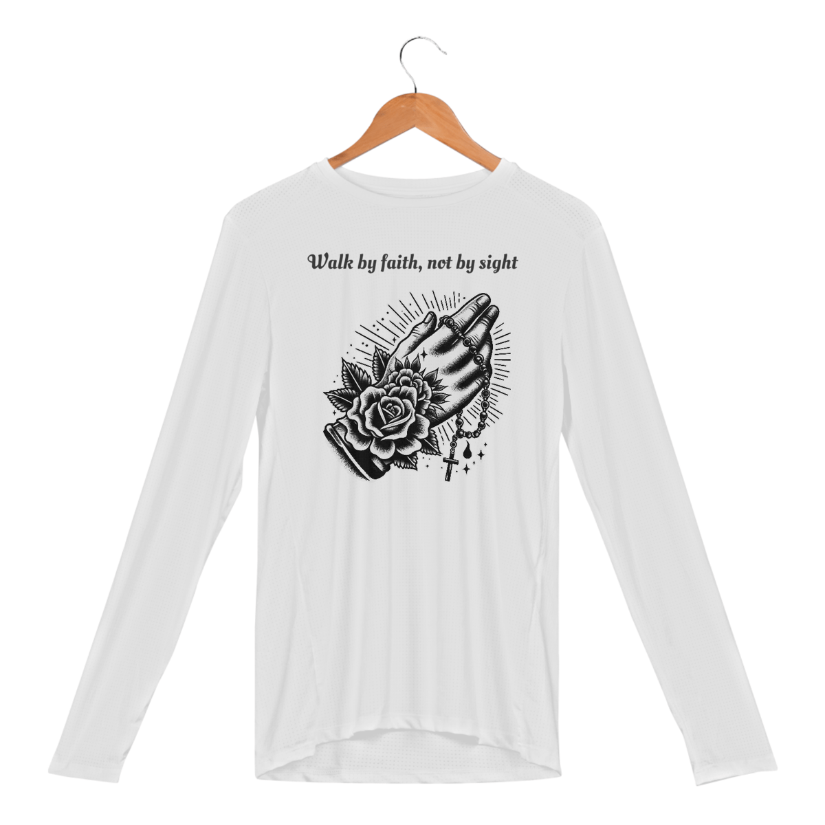 Nome do produto: Camiseta manga longa UV mãos orando