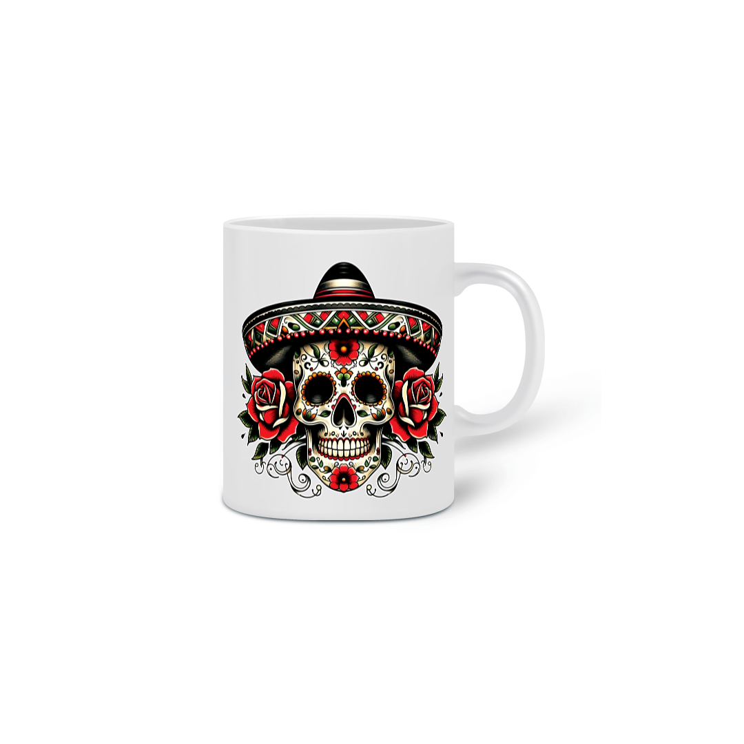 Nome do produto: Caneca Caveira Mexicana