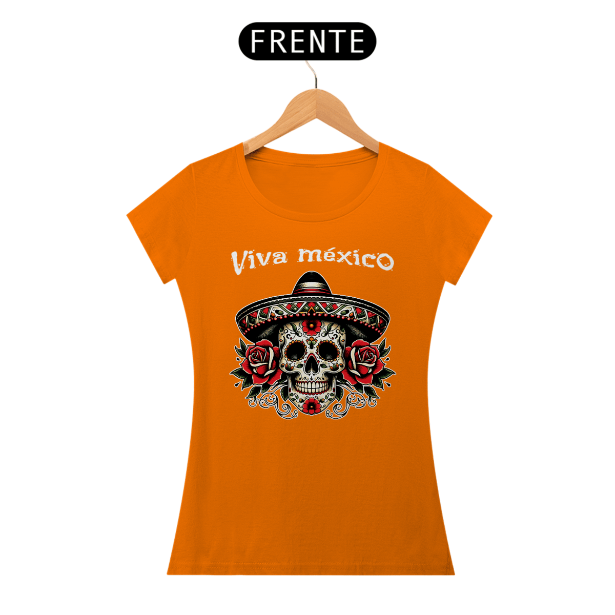 Nome do produto: Baby Look Caveira Mexicana