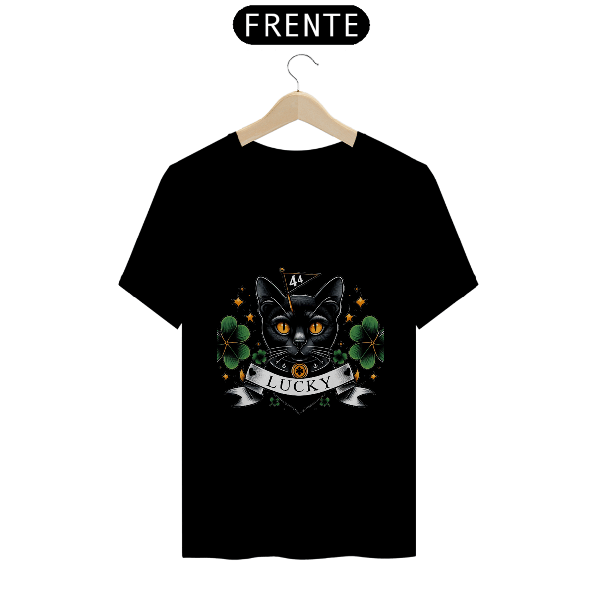 Nome do produto: Camiseta Gato Sorte