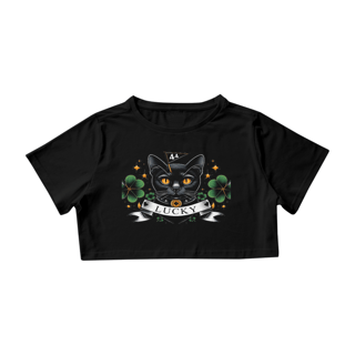 Nome do produto Cropped Gato Sorte