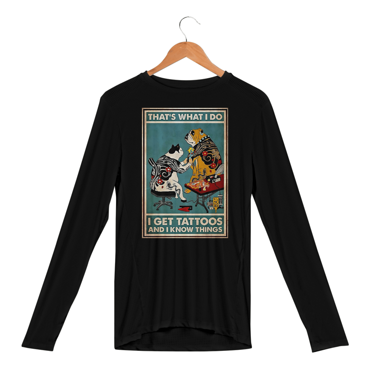 Nome do produto: Camisa Manga Longa UV Cat Tattoo Artist